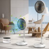 Ventilateur pliable Kervexa utilisé à la maison en été